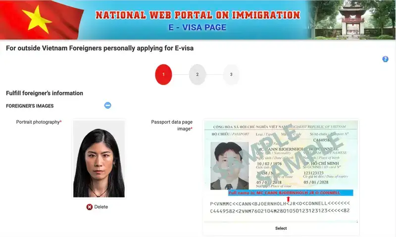 ¿Cómo adjuntar una foto a una solicitud de visa electrónica para Vietnam?